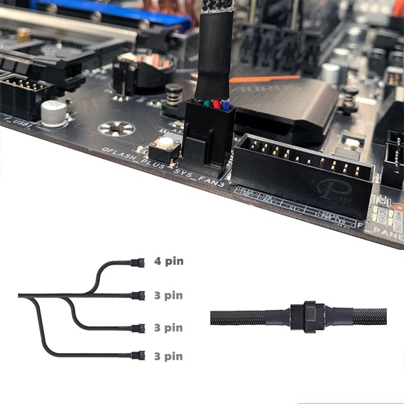 Câble PWM ventilateur x1 x2 x3 x4